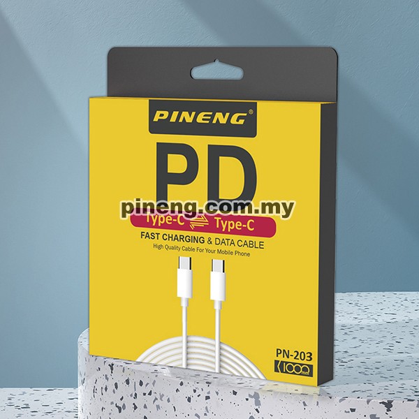 PINENG PN-203 High Speed Type C To Type C PD Charging & Data Cable PINENG PN-203 High Speed Type C To Type C PD Charging & Data Cable